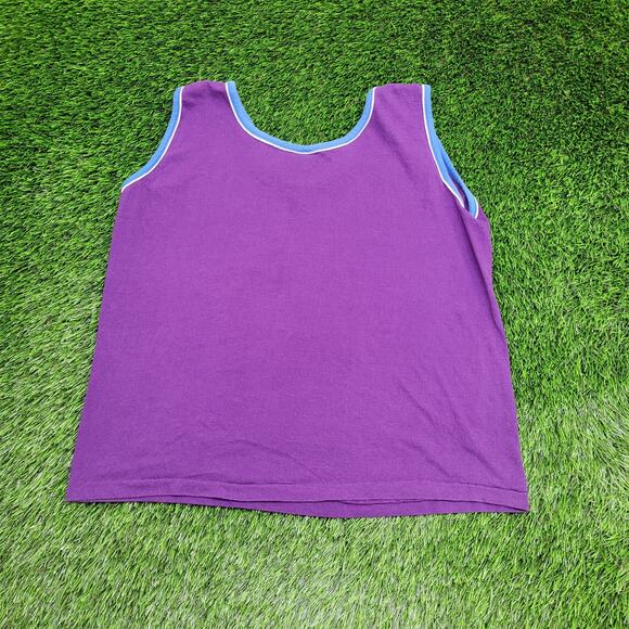 Vintage 80s Champion Blank Tank-Top Women Large 22x24 Purple - Picture 2 of 9